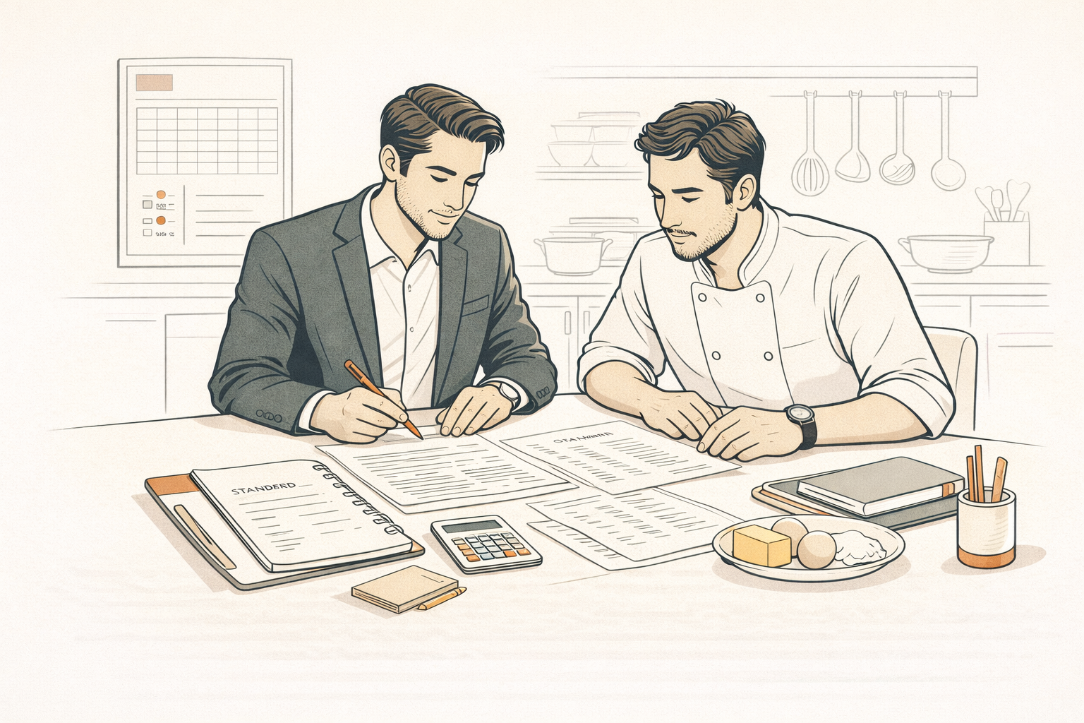 Restoran sahibi ilə biznes konsultasiyası